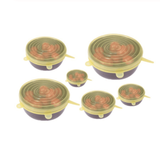 6-piece stretch siliconecover (Option: Yellow-Set)